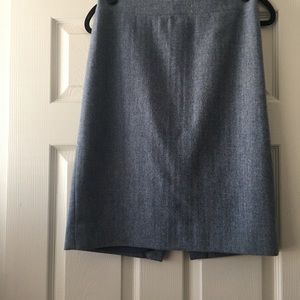 J. Crew Blue Herringbone Tweed Pencil Skirt